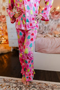 Load image into Gallery viewer, Girls Pink Tinsel Pines Pajamas