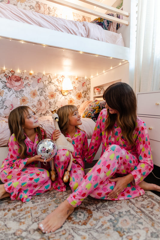 Women's Pink Tinsel Pines Pajamas