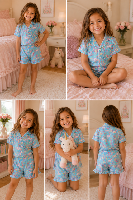 Uma Unicorn Two Piece Short Set