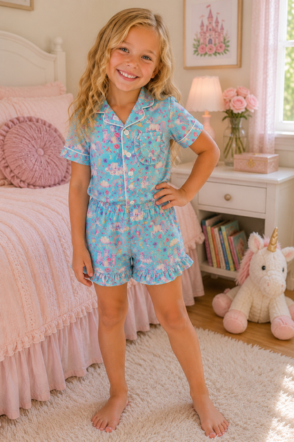 Uma Unicorn Two Piece Short Set