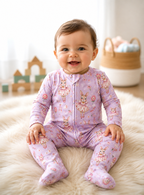 Bettina Ballerina Bunny Zipper Romper
