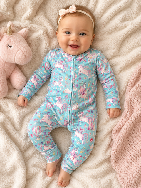 Uma Unicorn Zipper Romper