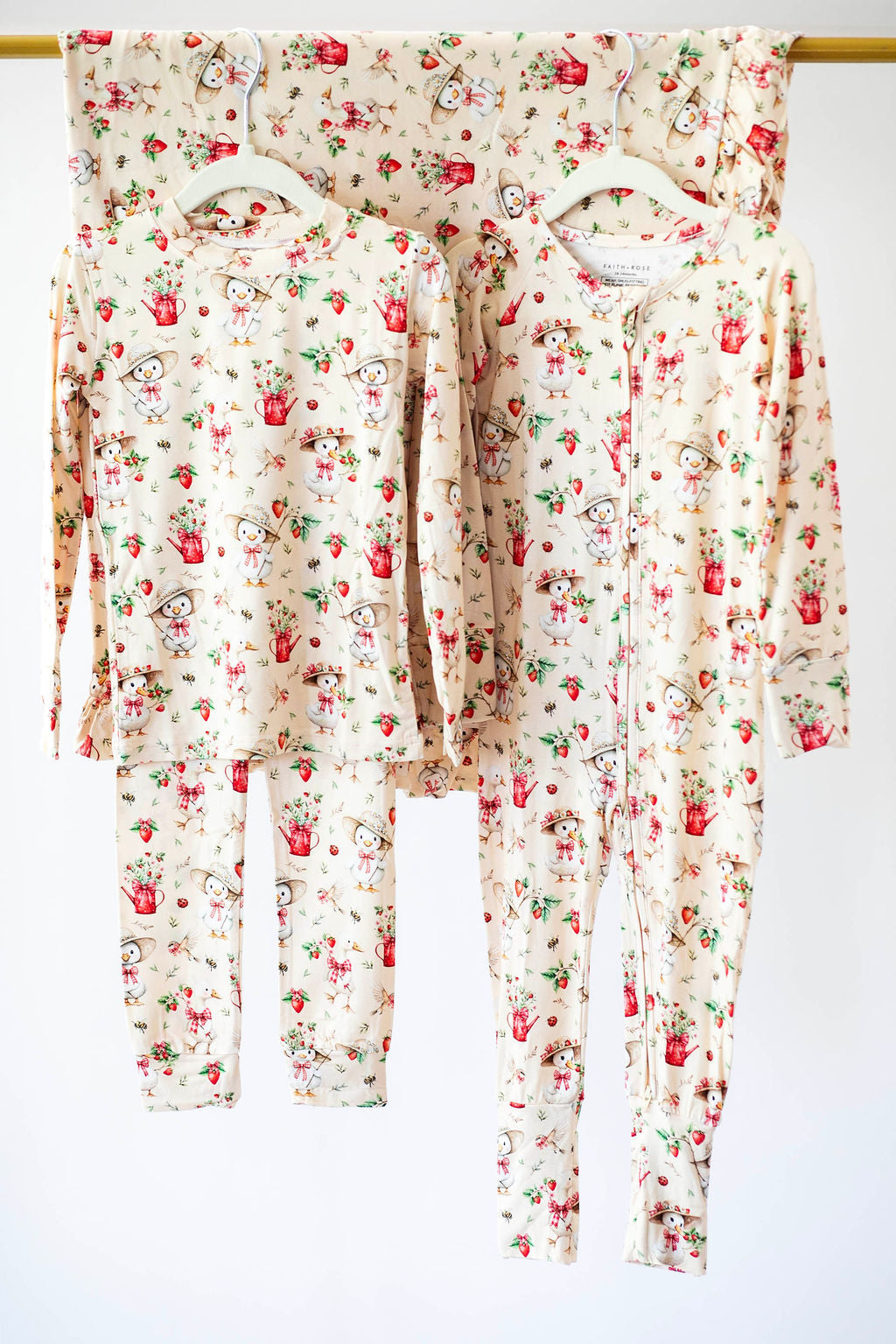 Strawberry Fields Zipper Pajama