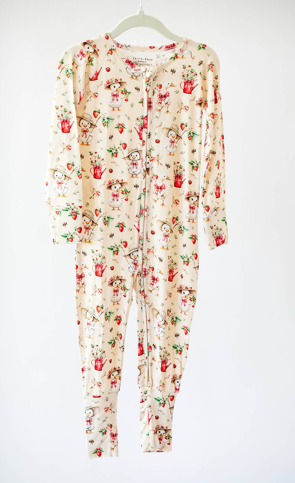 Strawberry Fields Zipper Pajama