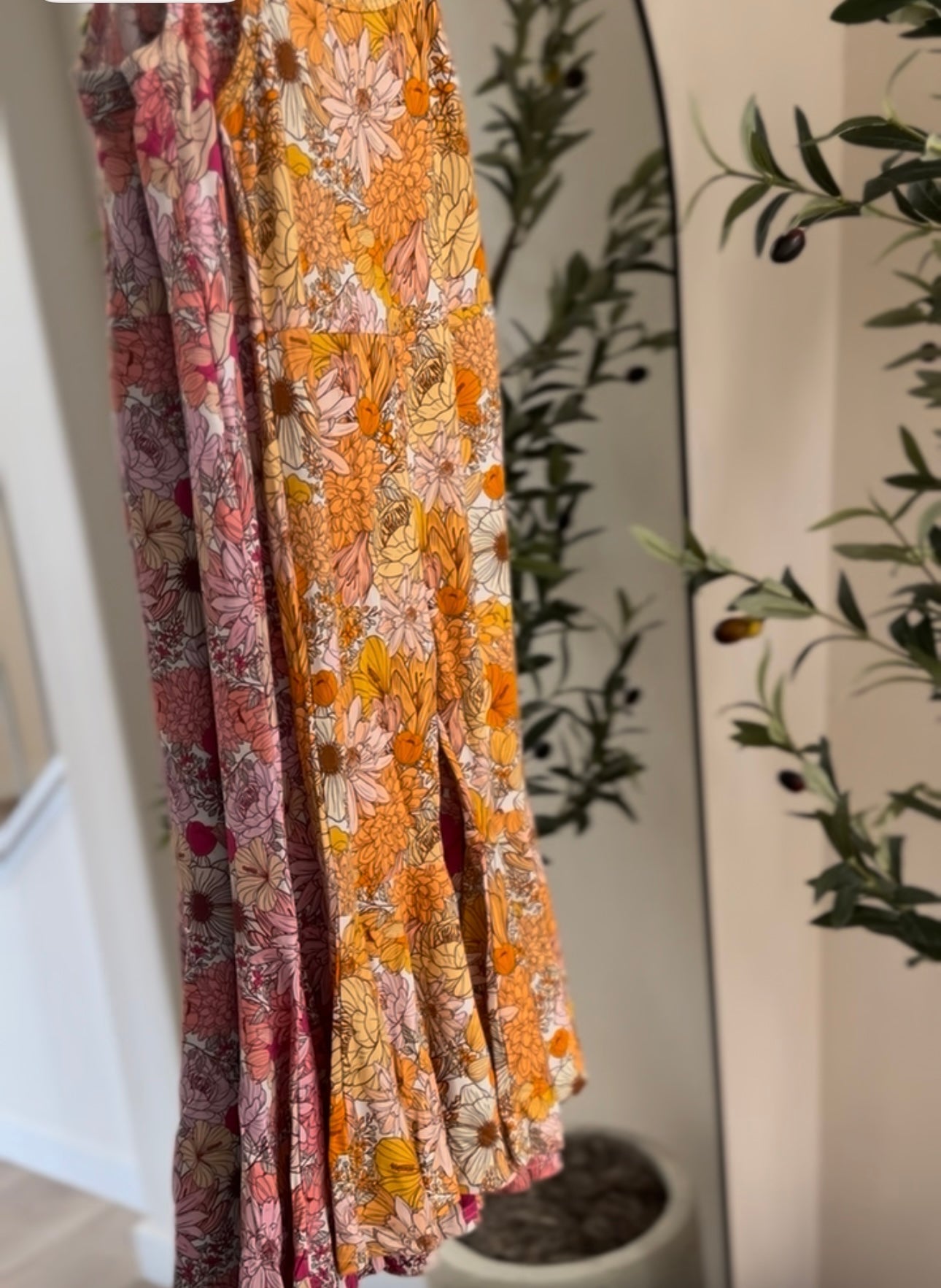 Blush & Bloom Bell Bottom Romper - Marigold