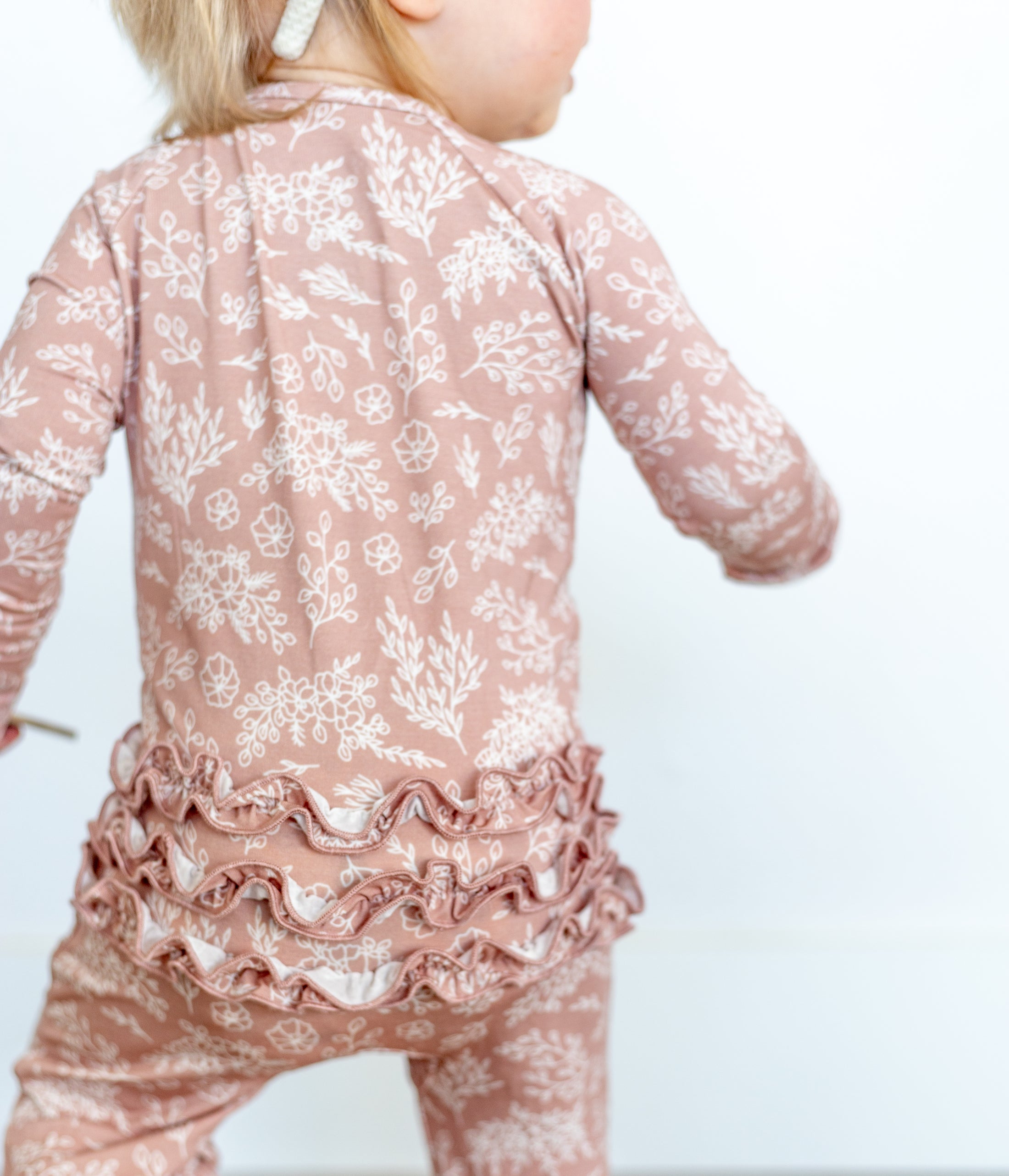 Baby Girl Ruffle Zipper Pajama