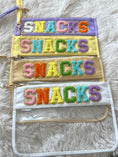 Load image into Gallery viewer, SNACKS chenille letter pouch
