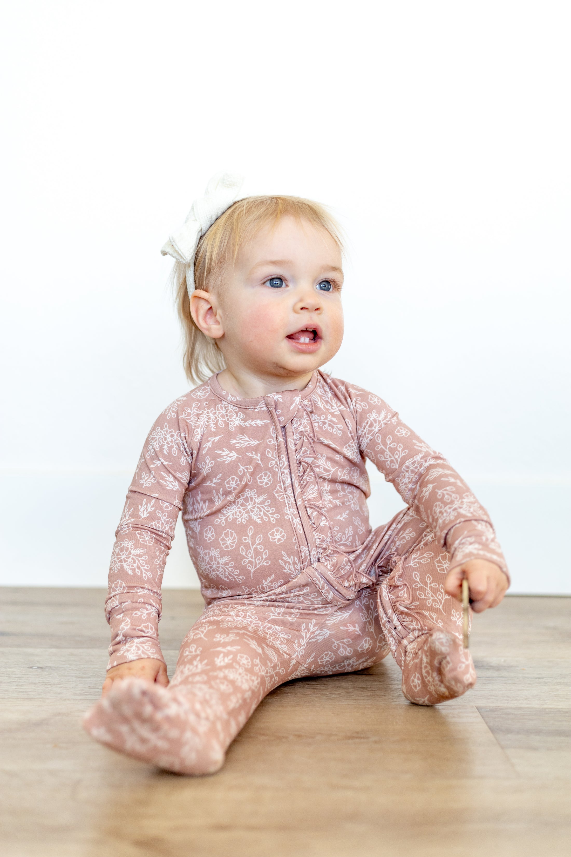 Baby Girl Ruffle Zipper Pajama