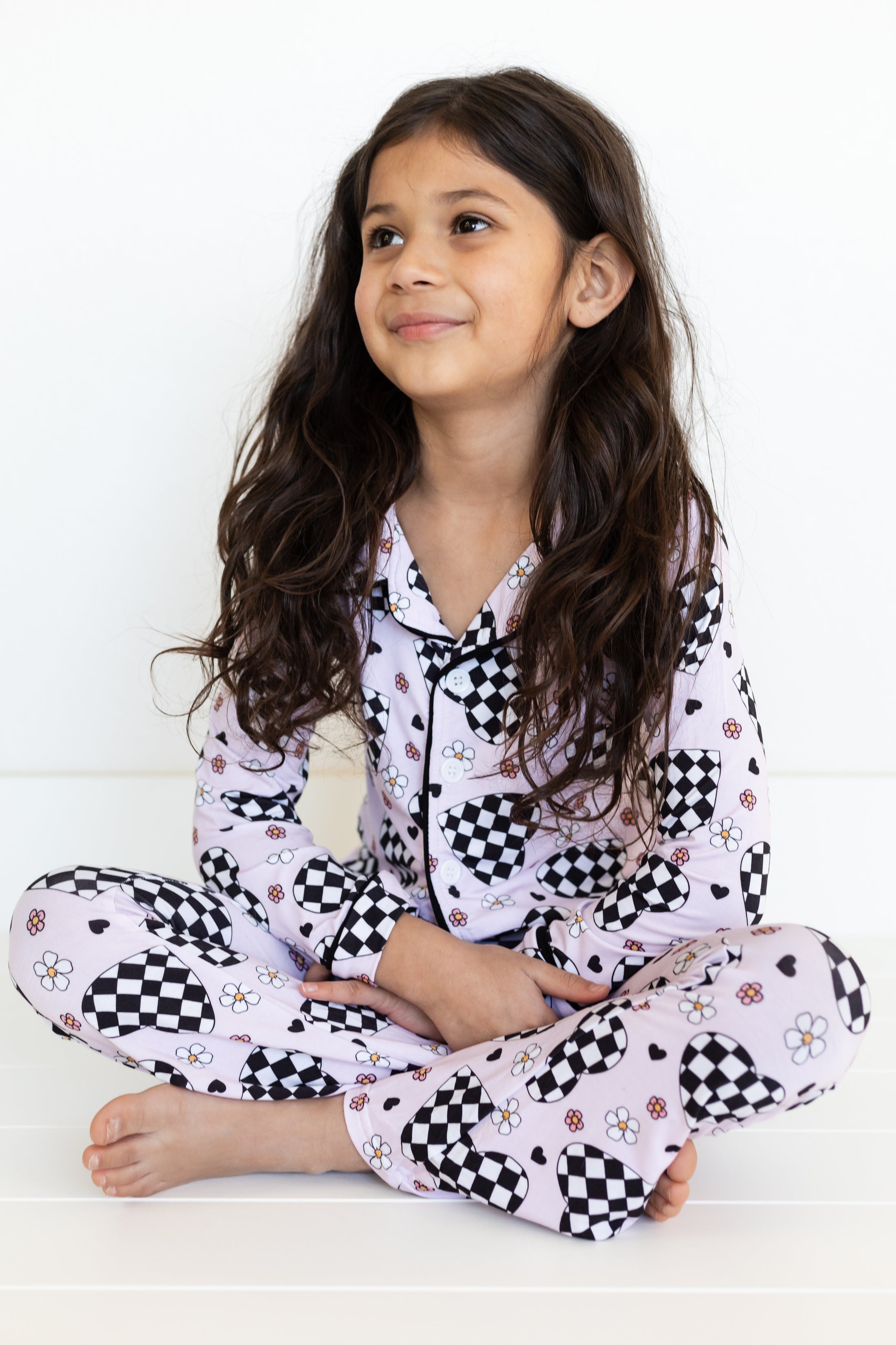 Girl's Groovy Heart Flare Pajamas