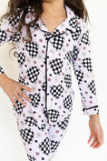 Load image into Gallery viewer, Girl's Groovy Heart Flare Pajamas
