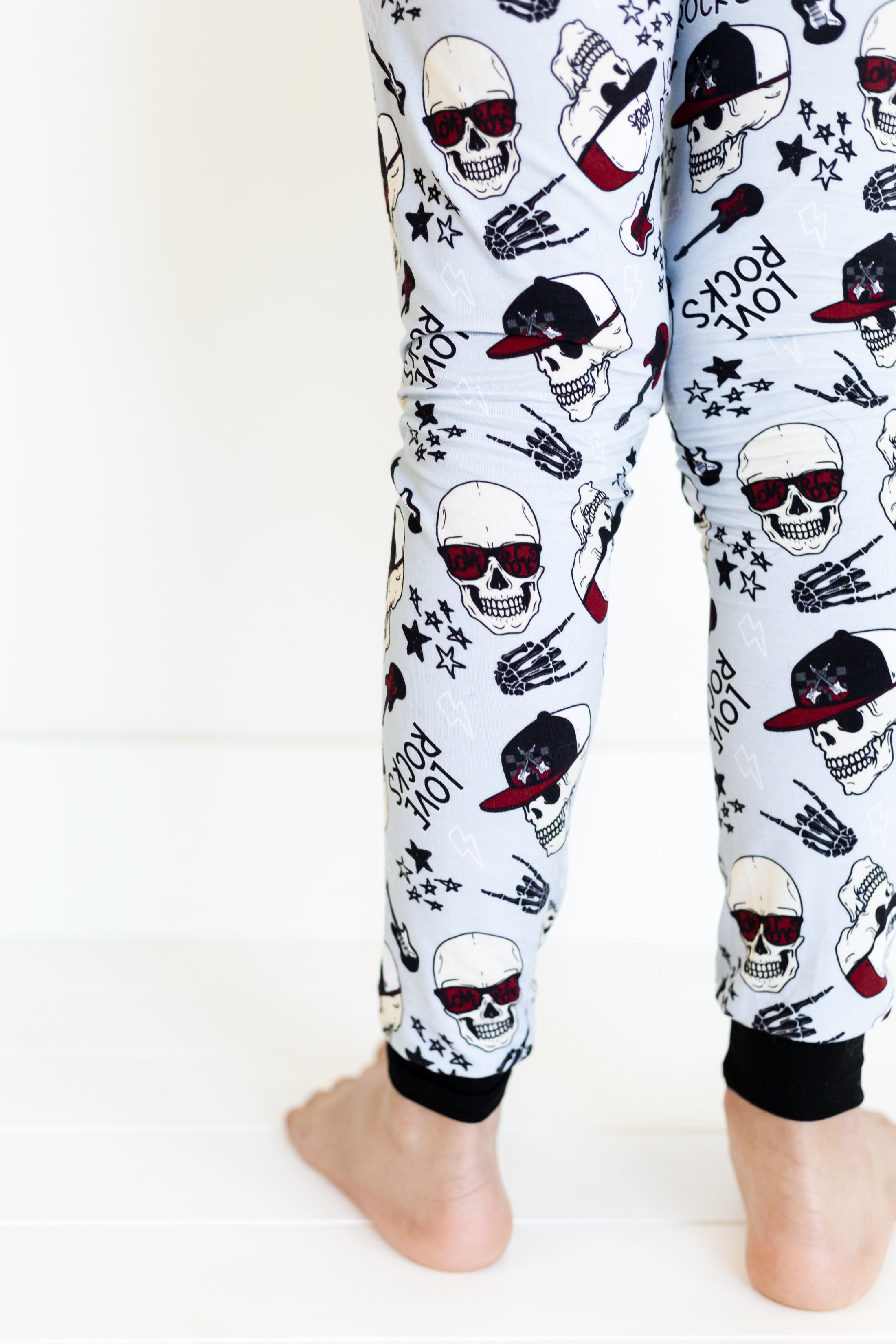 Boy's Rock n' Roll Heartbreaker Pajamas Two Piece Set