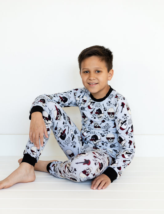 Boy's Rock n' Roll Heartbreaker Pajamas Two Piece Set