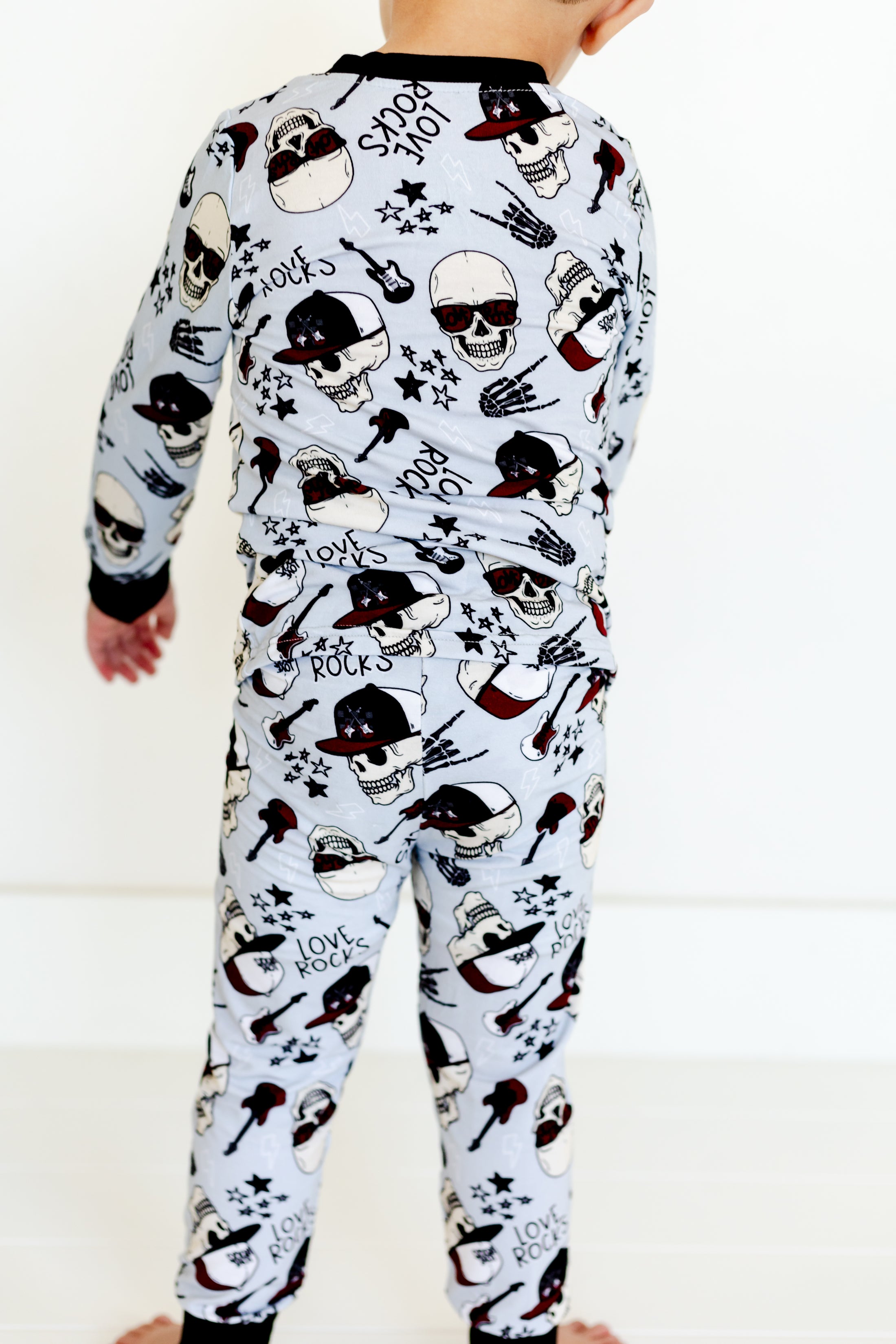 Boy's Rock n' Roll Heartbreaker Pajamas Two Piece Set