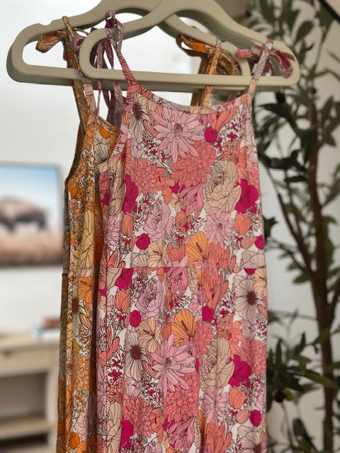 Blush & Bloom Bell Bottom Romper - Pink